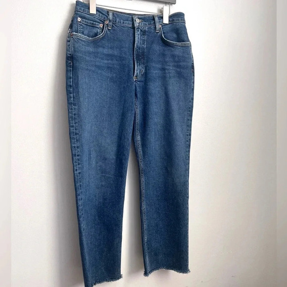 Agolde - Kye Mid Rise Straight Crop Jeans in Mirage - Picture 4 of 16